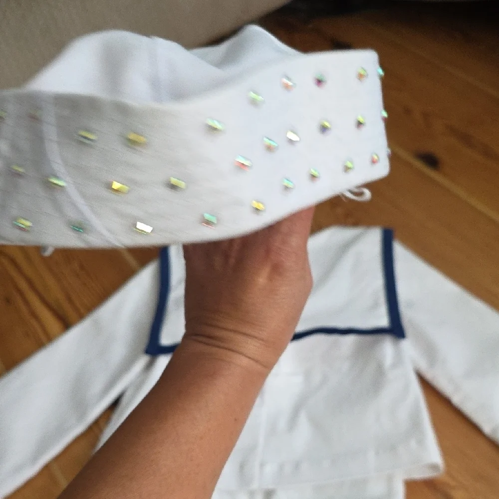 Nautical Sailor Costume for Kids - White and Blue - Picture 12 of 14